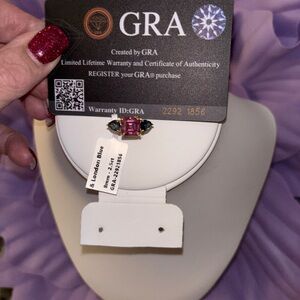 GRA Multicolor Gemstone Ring